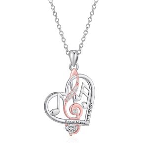 Music Jewelry Music Necklace Guitar/Headphone/Music Note Pendant Necklace for Women Gifts for Music Lover in Kuwait
