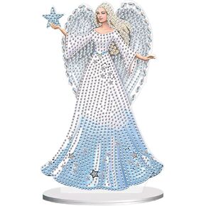 5D Diamond Art Painting Ornaments Kits Christmas Wreath, DIY Diamond Art Painting Desktop Ornament, Special Shaped Crystal Rhinestone Diamond Art Table Top Home Office Christmas Decor (24.1x23.5cm) in Kuwait