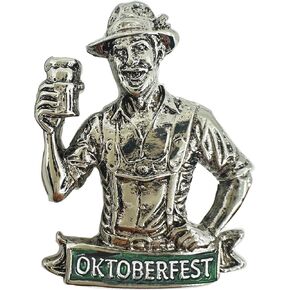 دبابيس القبعة الألمانية من Festival Man Oktoberfest مع لافتة Oktoberfest - دبابيس Oktoberfest التي يجب اقتناؤها مع مشبك معدني يمكن تحصيلها لقبعة جبال الألب الألمانية من Oktoberfest Haus in Kuwait