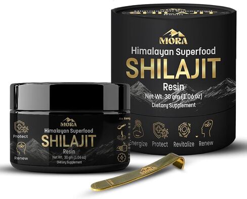Mora Himalayan Shilajit Capsules | 70%+ Fulvic Acid, 85+ Trace Minerals | Natural Ayurvedic Herb for Energy, Immune Support, Vitality & Wellness | 60 Capsules with 3rd Party Lab Tested in Kuwait