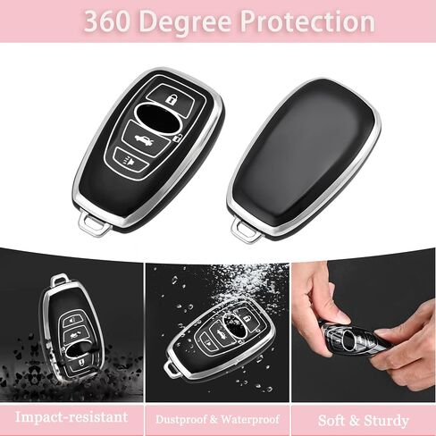 لغطاء Subaru Key Fob - حافظة مفاتيح TPU ناعمة تناسب Impreza Legacy BRZ Outback Ascent Crosstrek Forester BRZ WRX Sti 4 أزرار مفتاح ذكي (وردي) in Kuwait