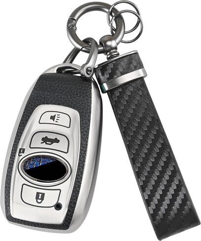 لغطاء Subaru Key Fob - حافظة مفاتيح TPU ناعمة تناسب Impreza Legacy BRZ Outback Ascent Crosstrek Forester BRZ WRX Sti 4 أزرار مفتاح ذكي (وردي) in Kuwait