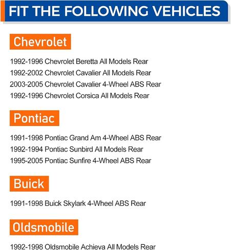 PAROD 512001 Rear Wheel Bearing and Hub Assembly Fit for 91-98 Buick Skylark/Pontiac Grand Am, 92-96 Chevy Cavalier/Corsica, 03-05 Cavalier, 92-98 Oldsmobile Achieva, 92-94 Sunbird, 95-05 Sunfire in Saudi Arabia