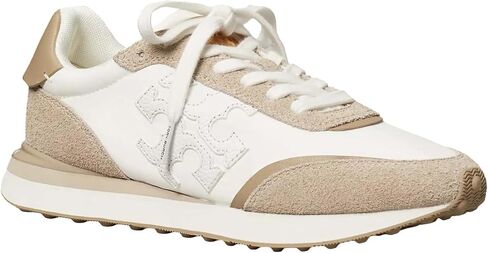 Tory Burch Women's Destiny Trainer Sneakers Leather Suede White Purity Avola in Saudi Arabia