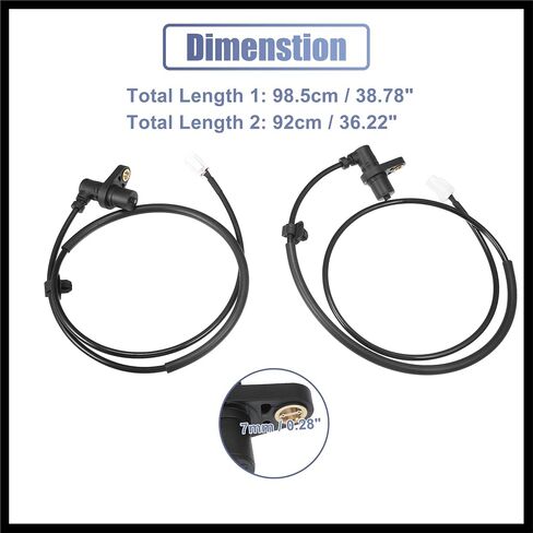 1 Pair Front Left Right ABS Wheel Speed Sensor No.89542-52010/89543-52010 for Toyota Echo 2000-2005 for Scion XA 2004-2006 for Scion XB 2004-2006 Durable Material in Saudi Arabia