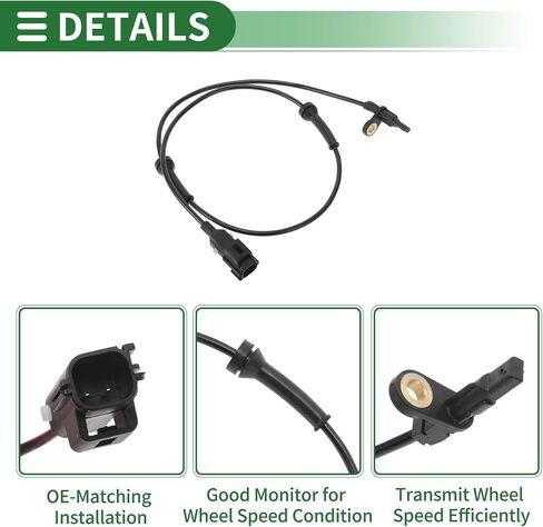 ABS Wheel Speed Sensor ABS Sensor No.T2H32280/T2H4069/T2H48446/10071156964 for Jaguar Xe 2016-2023 1 Pc Front Left Front Right in Saudi Arabia