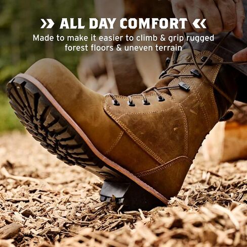 BRUNT DiStasio Welted (Comp Toe) - Men’s 9'' Waterproof Logger Safety Toe Work Boot - Brown, Goodyear Welt Construction, EH & ESR Rated, Oil & Slip Resistant, Adjustable Width in Saudi Arabia
