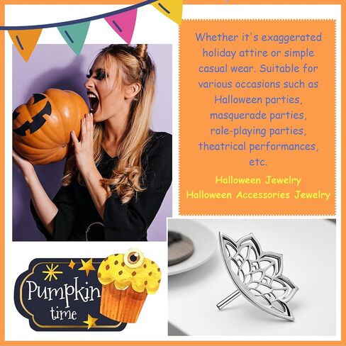 Halloween Earrings for Women Silver Spider Earrings Spider Helix Piercing Jewelry Halloween Costume Outfit Jewelry in Saudi Arabia