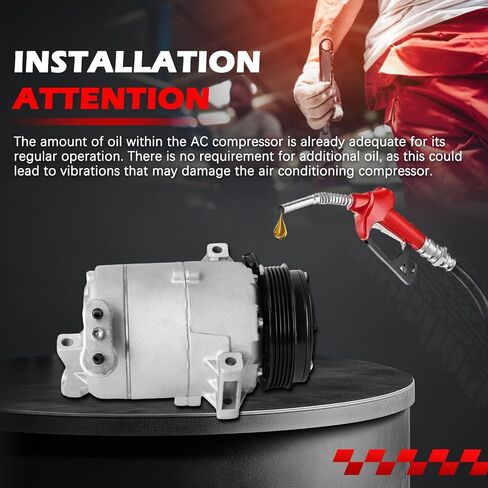 AC Compressor Fit for Cavalier, Ion, Aura, G6, HHR, Cobalt, Malibu, G5, Pursuit, Sunfire, 2.0L 2.2L 2.4L, A/C with Clutch Replacement for 2020756R, 1420741RC, 1421583NC, 10349111, 68275, 1421588C in Saudi Arabia