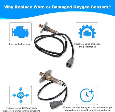 JDMON 2PCS Oxygen O2 Sensor Upstream Downstream Replacement for 2000-2004 Toyota Tacoma 2.4L 2.7L 3.4L Compatible with 234-4189, 2344189, 234-9001, 2349001 in Saudi Arabia