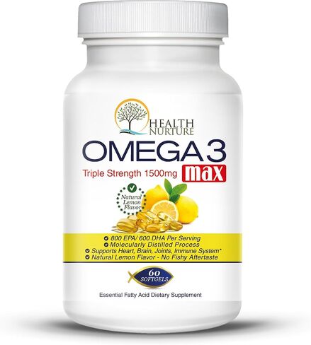 Fish Oil Omega-3 Maximum Strength 1500mg (800 EPA/600 Dha) Pharmaceutical Grade Fish Oil in Saudi Arabia