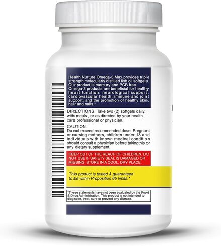 Fish Oil Omega-3 Maximum Strength 1500mg (800 EPA/600 Dha) Pharmaceutical Grade Fish Oil in Saudi Arabia