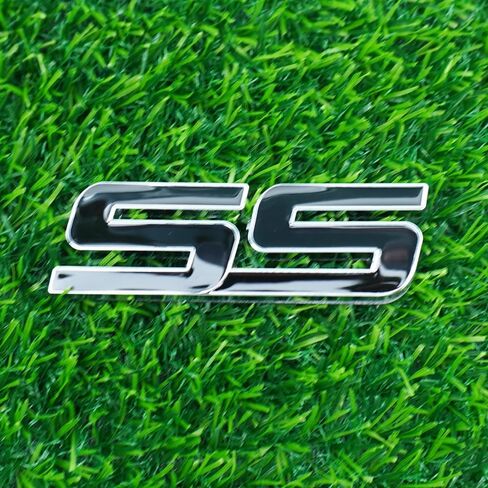 Side Door Rear Tailgate Trunk Emblem Nameplate 3D Metal Badge Replacement for 06-10 SS 15211285 3Pc (Chrome Black) in Kuwait