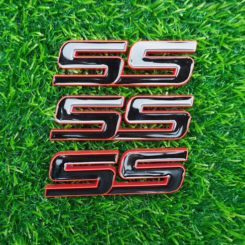 الباب الجانبي الخلفي الباب الخلفي الجذع شعار اللوحة 3D استبدال شارة معدنية ل 06-10 SS 15211285 3Pc (كروم أسود) in Kuwait