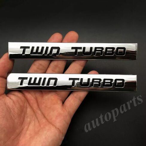 2 قطعة معدن كروم مزدوج توربو شعار 4wd محرك شعار الديزل توربو الباب الجذع شارة ملصق مائي لسباق سيارات الدفع الرباعي السيارات كوبيه (أسود وأحمر) in Kuwait