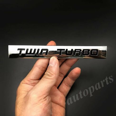 2 قطعة معدن كروم مزدوج توربو شعار 4wd محرك شعار الديزل توربو الباب الجذع شارة ملصق مائي لسباق سيارات الدفع الرباعي السيارات كوبيه (أسود وأحمر) in Kuwait