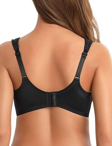 Women's Bra,Underiwre Full Support Bra,Wide Rib Straps T-Shirt Push Up Bra Everydaywear 34C-46DD in Kuwait