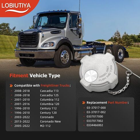 2 Pack 3" Female 1/4 Turn Locking Fuel Tank Cap, Compatible with Freightliner Century 112, Cascadia 125, Columbia 112 120, Aluminum Truck Gas Cap, Replace 03-37017-000 03-37017-002 572.1018 in Saudi Arabia