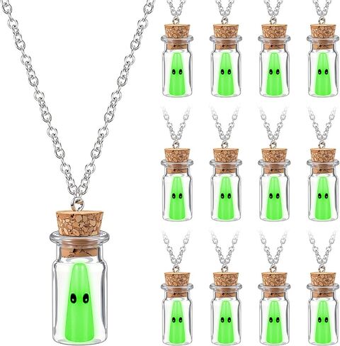 Tondiamo Adopt a Ghost Necklaces Glow in the Dark Ghost Necklace Ghost Face Necklace Halloween Jewelry Gifts for Women and Men for Halloween Party Birthday Horror Theme Party Supplies in Saudi Arabia