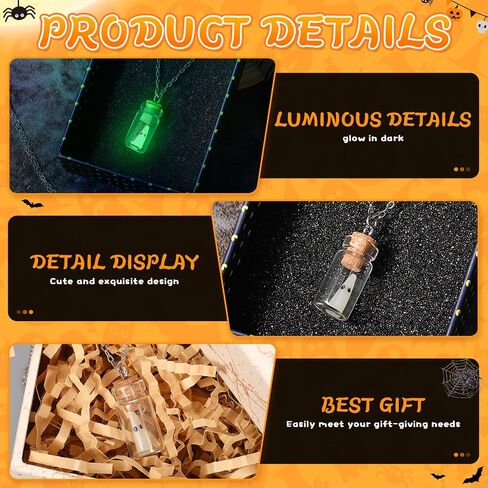 Tondiamo Adopt a Ghost Necklaces Glow in the Dark Ghost Necklace Ghost Face Necklace Halloween Jewelry Gifts for Women and Men for Halloween Party Birthday Horror Theme Party Supplies in Saudi Arabia