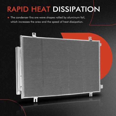 A-Premium Air Conditioning A/C Condenser Compatible with Honda Odyssey 2018 2019 2020 2021, V6 3.5L, Replace# 80100THRA01 in Saudi Arabia