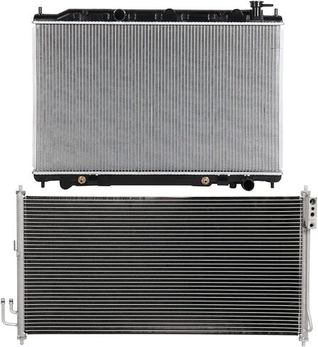 Replacement Radiator and AC A/C Condenser Compatible for 2003 2004 2005 2006 2007 for Nissan Murano in Saudi Arabia