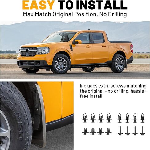 Mud Flaps Splash Guards Mudflaps Fit for Toyota Tacoma 2024 2025 Pickup Truck 4PCS Exterior Accessories Front and Rear Tire Fenders Mudguards Kit Vehicle Wheel Liner in Kuwait