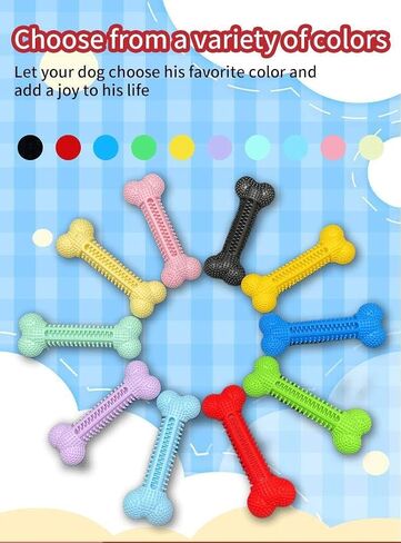 Patchy's Pets Puppy and Small Dog Toothbrush Dental Chew Toy Bone, Teeth Cleaning, Teething, Flexible Durable Rubber Dog Toys, Small Treat Holder, Improved Material (Light Purple) in Saudi Arabia