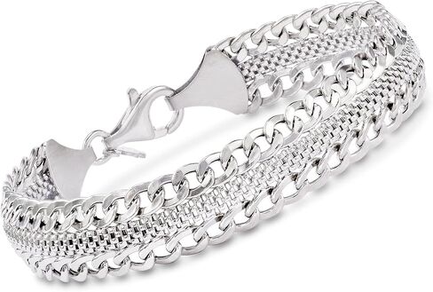 Ross-Simons Italian Sterling Silver Curb-Link Bracelet in Saudi Arabia