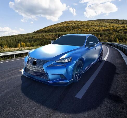 IKON MOTORSPORTS، الشفة الأمامية الممتصة للصدمات متوافقة مع 2014-2016 Lexus IS250 IS300 IS350 F Sport Sedan 4-Door، IKON Style PP غير مطلي باللون الأسود in Saudi Arabia
