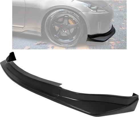 HECASA 3Pcs Front Bumper Lips Compatible with 2006-2009 Nissan 350Z Under Chin Spoiler Splitter Protector Body Kit Black PP Plastic in Saudi Arabia