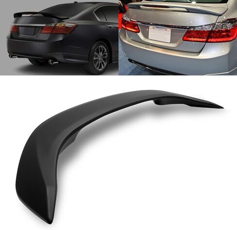 ModifyStreet أسود مطفي لسيارة 2013-2017 Accord 4Dr سبويلر خلفي مع ضوء فرامل LED in Kuwait