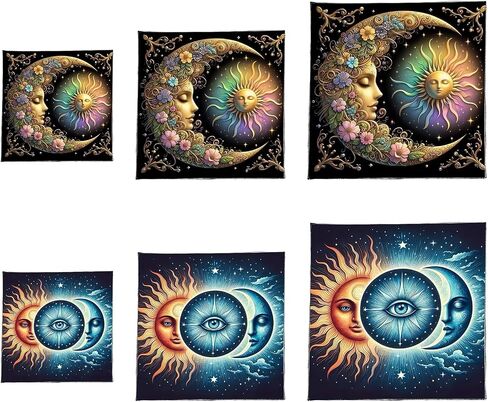 Square Divinations Tapestry Flower Moon Sun Astrology Tablecloth Tarots Tablecloth Table Cloth Witchcrafts Supplies in Saudi Arabia