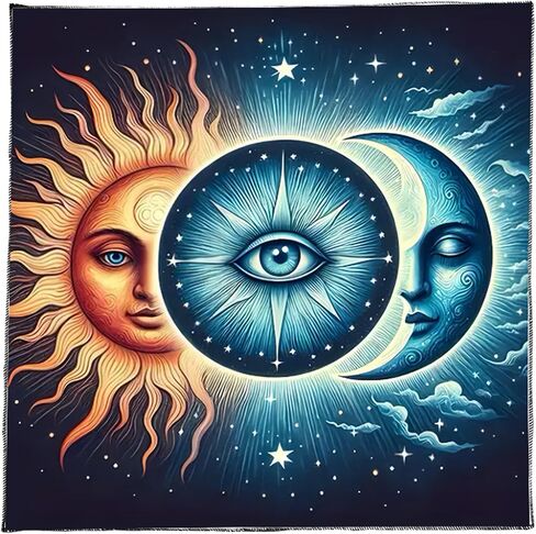 Square Divinations Tapestry Flower Moon Sun Astrology Tablecloth Tarots Tablecloth Table Cloth Witchcrafts Supplies in Saudi Arabia