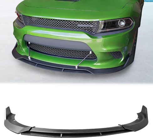 FREEMOTOR802 Front Bumper Lip Splitter Fits 2015-2023 Dodge Charger SRT | V2 Style Gloss Black ABS Plastic 4PCS Air Dam Chin Spoiler Underbody Front Lip Spoiler Lower Guard Protector in Saudi Arabia