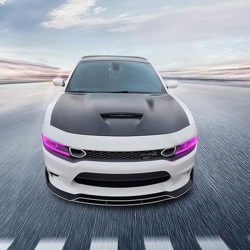FREEMOTOR802 Front Bumper Lip Splitter Fits 2015-2023 Dodge Charger SRT | V2 Style Gloss Black ABS Plastic 4PCS Air Dam Chin Spoiler Underbody Front Lip Spoiler Lower Guard Protector in Saudi Arabia