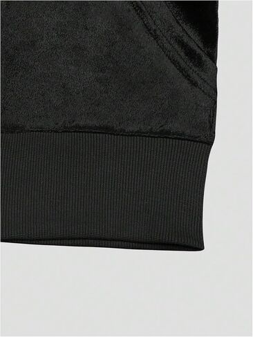 SOLY HUX Women's Zip Up Cropped Hoodies Sweatshirt Long Sleeve Casual Velvet Jacket with Pockets in Saudi Arabia