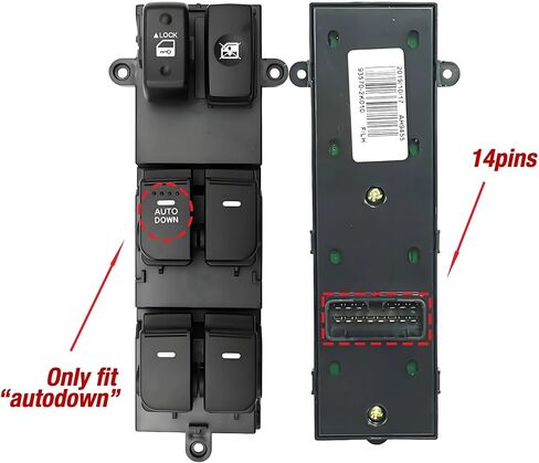 93570-2K010 935702K010 for Soul Optima K5 2009 2010 2011 2012 2013,Left Master Electric Power Window Lifter Control Switch in Saudi Arabia