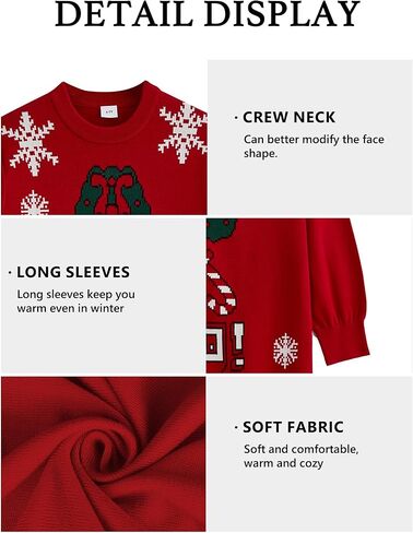 Girls Winter Long Sleeve Holiday Christmas Knit Pullover Sweater Dress in Kuwait