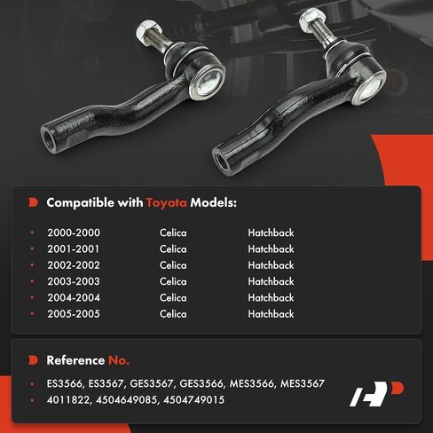 A-Premium 2 x Front Outer Tie Rod Ends, Compatible with Mazda 2 2011 2012 2013 2014, Hatchback in Saudi Arabia