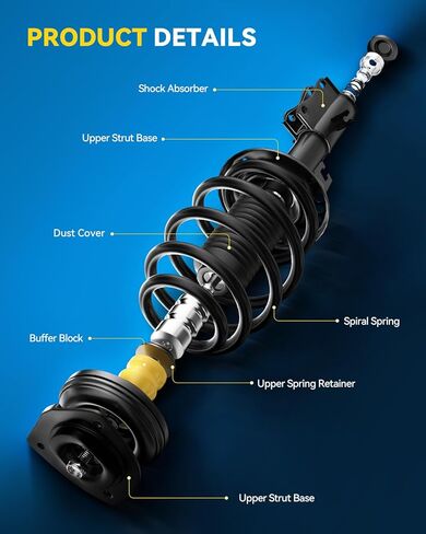 PHILTOP Rear Complete Struts Shocks Assembly Shocks Absorbers 372471L/372471R Compatible with 2004-2005 2008-2013 Chevrolet Impala 2004-2007 Pontiac Grand Prix 2014-2016 Chevrolet Impala Limited in Saudi Arabia