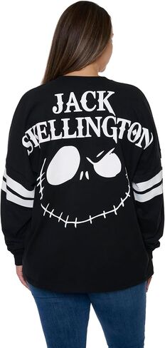 Disney Womens Long Sleeve Jersey Oversized Skellington in Saudi Arabia