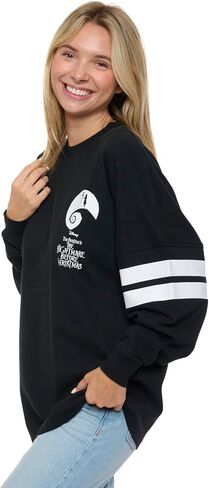 Disney Womens Long Sleeve Jersey Oversized Skellington in Saudi Arabia