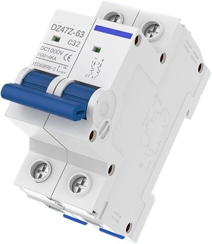 2P MCB 10A 16A 20A 25A 32A 40A50A63A Circuit Breaker DZ47Z 500V/1000V Din Rail Mount DC Disconnect Switch for Solar PV System(2P 500V,20A) in Saudi Arabia