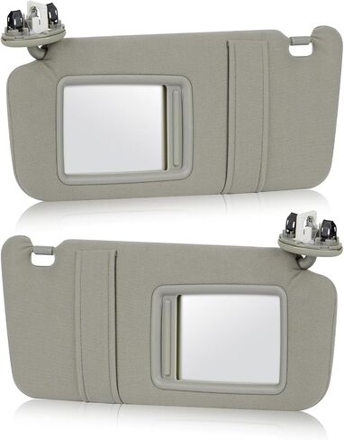 Right Passenger Side Sun Visor with Light Fit for Toyota Camry (Only Fit Models with Sunroof) 2007 2008 2009 2010 2011, Replace for 74310-06770-B0 (Beige) in Saudi Arabia