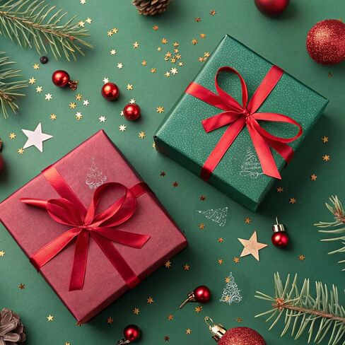 1000Pcs Clear Christmas Stickers Roll Gold Foil Xmas Tree Seal Stickers Self-Adhesive Label Decals for Holiday Envelope Invitations Cards Gift Decor, 6 Designs in Saudi Arabia