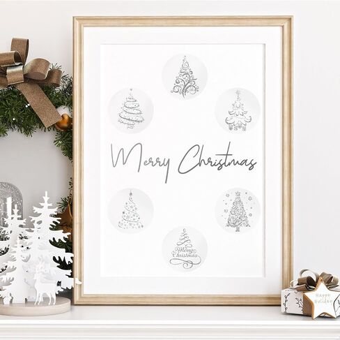 1000Pcs Clear Christmas Stickers Roll Gold Foil Xmas Tree Seal Stickers Self-Adhesive Label Decals for Holiday Envelope Invitations Cards Gift Decor, 6 Designs in Saudi Arabia