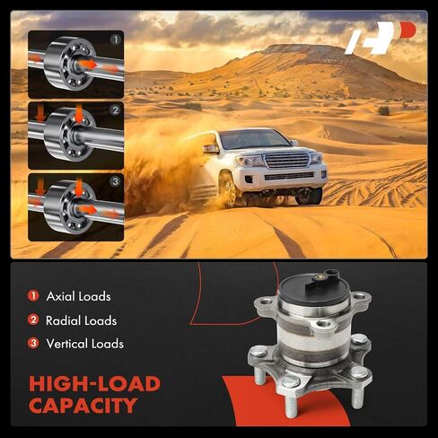 محمل العجلة الخلفية الممتازة ومجموعة المحور مع 5 عروة متوافقة مع Nissan Sentra 2020 2021 2022 2023 2024 in Saudi Arabia