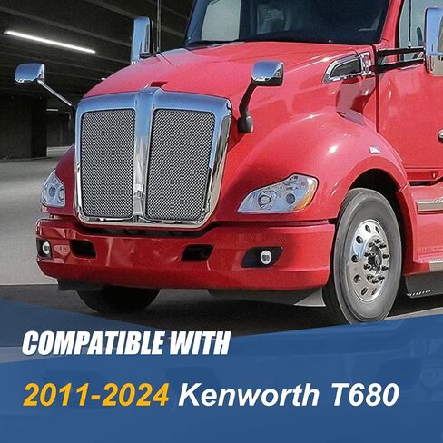 مصابيح الضباب لجهاز العرض LED بالكامل من Auto Dynasty متوافقة مع 2011-2024 Kenworth T680، مصابيح الضباب الأمامية للقيادة، جانب السائق والراكب، غطاء أسود in Saudi Arabia