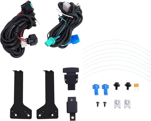 Front Fog Light Pair Compatible with 2008-2010 Honda Odyssey Bumper Fog Lamp Assembly Clear Lens Plastic+Glass Replacement for HO2592121 HO2593121 LH & RH in Kuwait